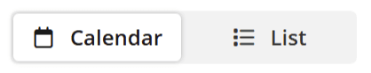 Screenshot of the release calendar view toggle button